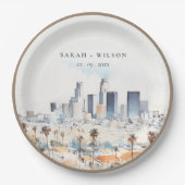 ミニマルロサンゼルス、カリフォルニアウォーター結婚カラー ペーパープレート (正面)