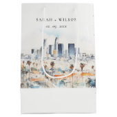 ミニマルロサンゼルス、カリフォルニアウォーター結婚カラー ミディアムペーパーバッグ (裏面)