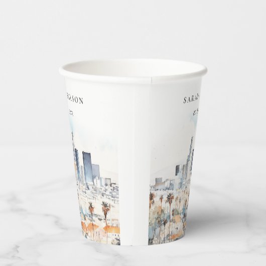 ミニマルロサンゼルス、カリフォルニアウォーター結婚カラー 紙コップ (右)