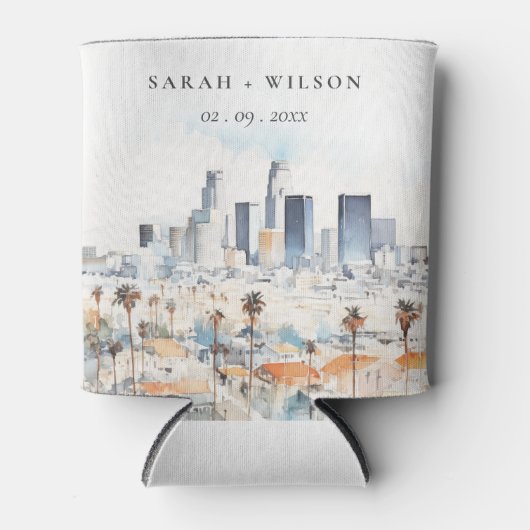 ミニマルロサンゼルス、カリフォルニアウォーター結婚カラー 缶クーラー (正面)