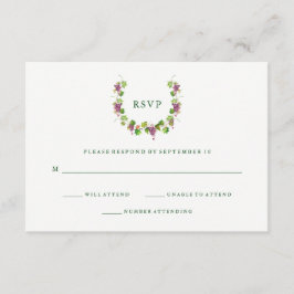 ミニマルワイナリー | グリーン結婚文字反応 出欠カード