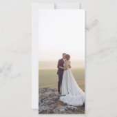 ミニマルワイルドフラワー写真結婚のディナーメニュー (裏面)