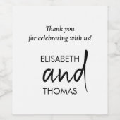 ミニマルワモダンエレガントインボトルラベル ワインラベル (シングルラベル)