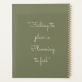 ミニマルヴィンテージオリーブカスタムオリーブ月間 プランナー手帳 (裏面)