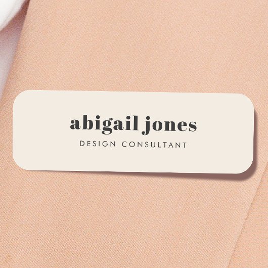 ミニマルヴィンテージオーガニックレトロナチュラルクリーム 名札