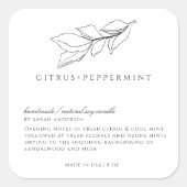 ミニマルヴィンテージキャンドルラベル スクエアシール (正面)