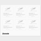 ミニマルヴィンテージキャンドルラベル スクエアシール (シート)