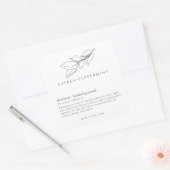 ミニマルヴィンテージキャンドルラベル スクエアシール (封筒)