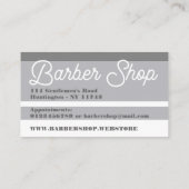 ミニマルヴィンテージグストライプレイエレガントバーバーショップ 名刺 (裏面)