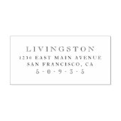 ミニマルヴィンテージスタイルファミリー差出人住所 ラバースタンプ (インプリント)