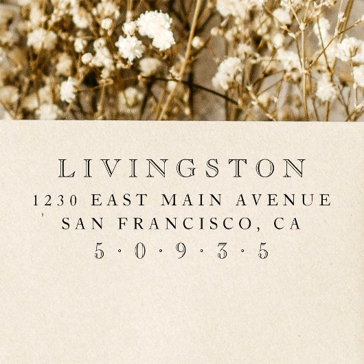 ミニマルヴィンテージスタイルファミリー差出人住所 ラバースタンプ