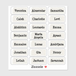 ミニマルヴィンテージスタイル複数の名前のシール シール