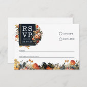 ミニマルヴィンテージスタイルrsvpカード 出欠カード (正面/裏面)