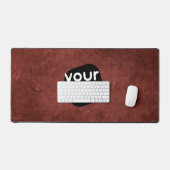 ミニマルヴィンテージニュートラル追加あなたのロゴTerracotta デスクマット (キーボード&マウス)