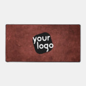 ミニマルヴィンテージニュートラル追加あなたのロゴTerracotta デスクマット (正面)