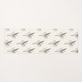 ミニマルヴィンテージボタニカルボホ自然デザイン ヨガマット (正面(横))