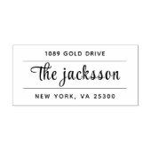 ミニマルヴィンテージモダンシックファミリー差出人住所 セルフインキングスタンプ (デザイン)