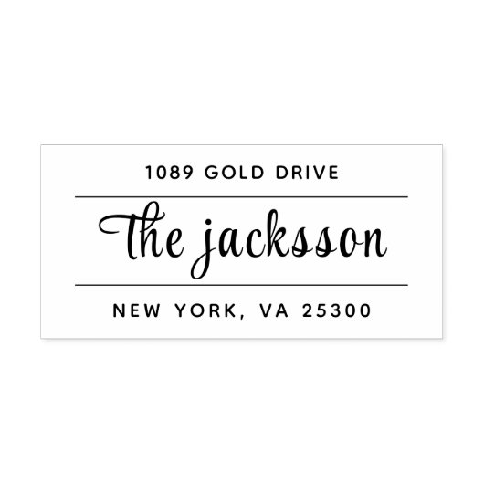 ミニマルヴィンテージモダンシックファミリー差出人住所 セルフインキングスタンプ (デザイン)