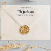 ミニマルヴィンテージモダンシックファミリー差出人住所 セルフインキングスタンプ