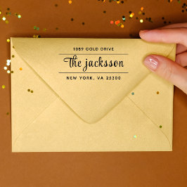 ミニマルヴィンテージモダンシックファミリー差出人住所 セルフインキングスタンプ