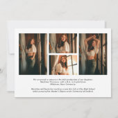 ミニマルヴィンテージレトロフォトコラージュ卒業 案内状 (裏面)