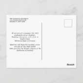 ミニマルヴィンテージレトロ写真卒業 ポストカード (裏面)