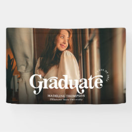 ミニマルヴィンテージレトロ写真卒業 横断幕