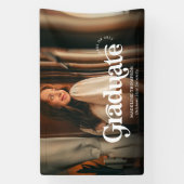 ミニマルヴィンテージレトロ写真卒業 横断幕 (縦)