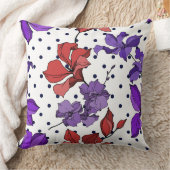 ミニマルヴィンテージ可愛い野生のフローラインクのアートワークの人形 クッション (ブランケット)