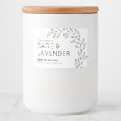 ミニマルヴィンテージ植物学葉系キャンドルラベル フードラベル (正面)