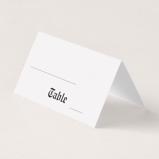 ミニマルヴィンテージ結婚スタイルのテーブル番号 (正面)