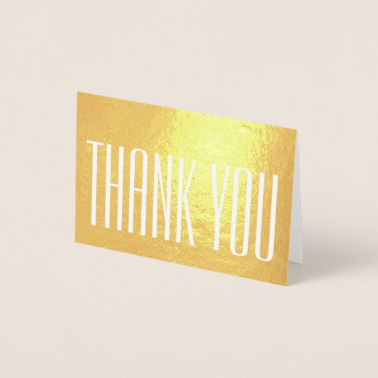 ミニマルヴィンテージ結婚デコの写真ありがとう 箔カード (正面)