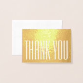 ミニマルヴィンテージ結婚デコの写真ありがとう 箔カード (封筒付き正面)