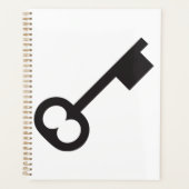 ミニマルヴィンテージ鍵シルエット プランナー手帳 (正面)