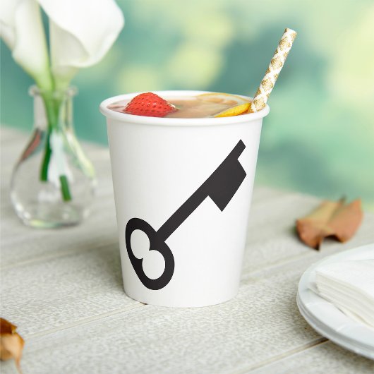 ミニマルヴィンテージ鍵シルエット 紙コップ