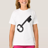 ミニマルヴィンテージ鍵シルエット Tシャツ (正面)