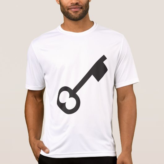 ミニマルヴィンテージ鍵シルエット Tシャツ (正面)