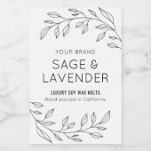 ミニマルヴィンテージ離れ植物性ワックス融解ラベル フードラベル (シングルラベル)