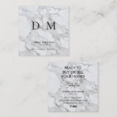 ミニマル不動産仲介業者スクウェア名刺 スクエア名刺 (正面/裏面)