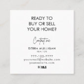 ミニマル不動産仲介業者スクウェア名刺 スクエア名刺 (裏面)