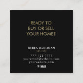 ミニマル不動産仲介業者スクウェア名刺 スクエア名刺 (裏面)