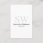 ミニマル不動産仲介業者プロフェッショナル実在エテート 名刺 (裏面)