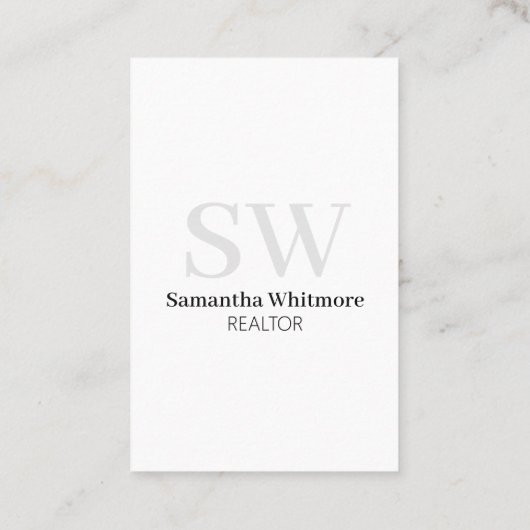 ミニマル不動産仲介業者プロフェッショナル実在エテート 名刺 (裏面)