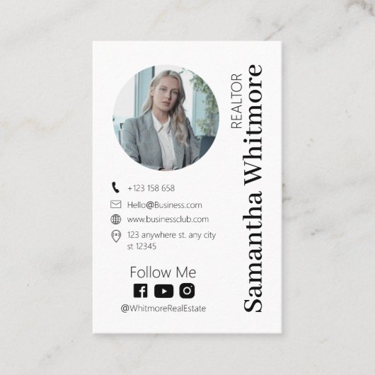 ミニマル不動産仲介業者プロフェッショナル実在エテート 名刺 (正面)