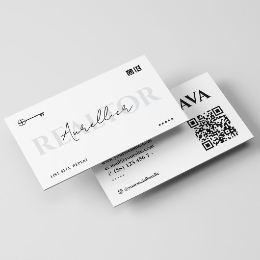 ミニマル不動産仲介業者不動産担保ブローカー鍵スクリプト 名刺