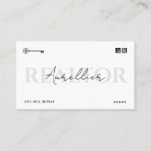 ミニマル不動産仲介業者不動産担保ブローカー鍵スクリプト 名刺 (正面)