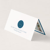 ミニマル不動産仲介業者QRコード折り畳み名刺 名刺 (裏面)