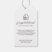 ミニマル不動産販売代理店シンプルギフトラベル ギフトタグ (正面)