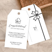 ミニマル不動産販売代理店シンプルギフトラベル ギフトタグ