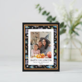 ミニマル不気味ハッピーハローウィン1写真 シーズンポストカード (スタンド正面)